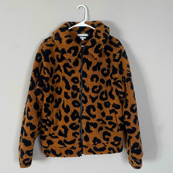 Another Influence Men’s Leopard Fleece Jacket - M - Picture 5 of 5